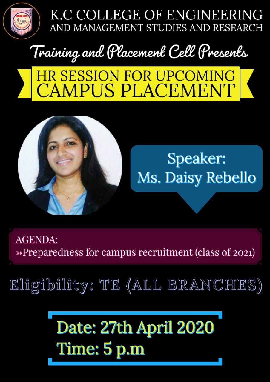 HR Session for upcoming campus placement